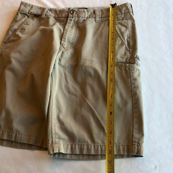 FOX Racing Taupe Flat Front Bermuda Shorts Size 32 - Picture 11 of 11